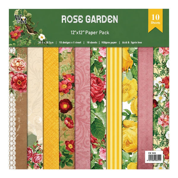 Paper - Scrapbook Sheets 12 Inch - Rose Garden 2