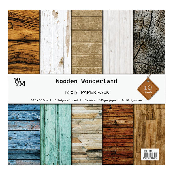Paper - Scrapbook Sheets 12 Inch - Wooden Wonderland 2
