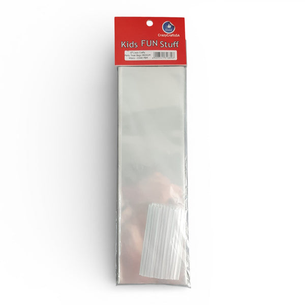 Party Treat Bags With Ties - 60pcs