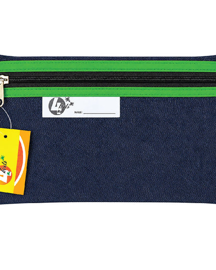 Pencil Bag - Denim 22cm Green 2