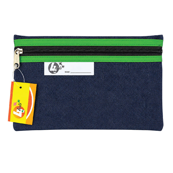 Pencil Bag - Denim 22cm Green 2
