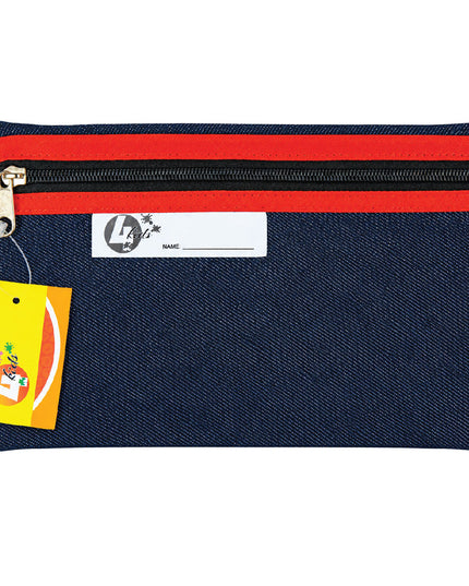 Pencil Bag - Denim 22cm Red 2
