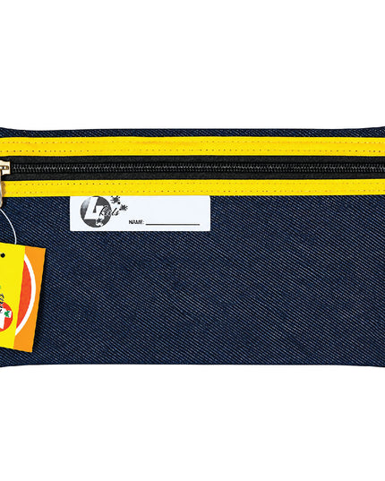 Pencil Bag - Denim 22cm Yellow 2