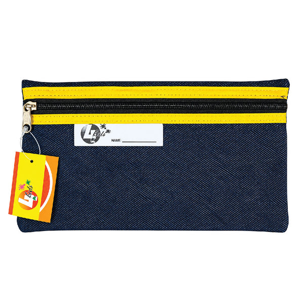 Pencil Bag - Denim 22cm Yellow 2