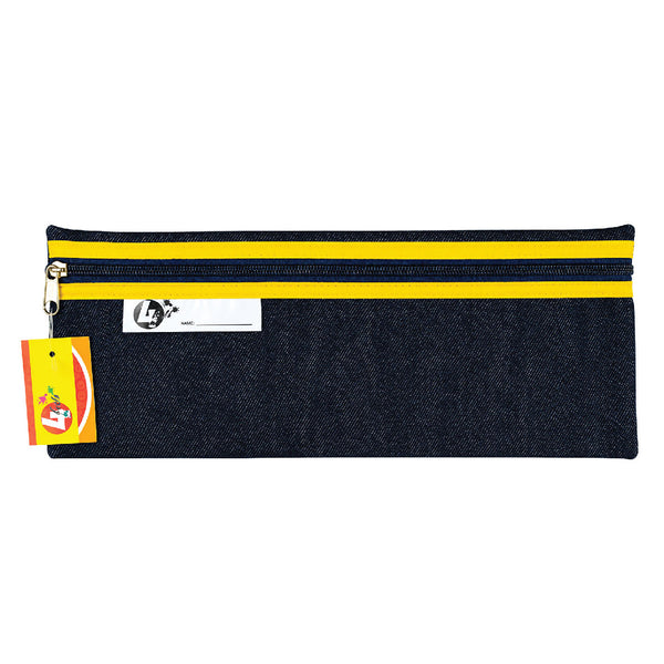 Pencil Bag - Denim 33cm Yellow 2
