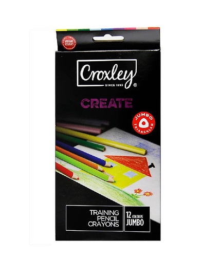 Pencils Coloured Full 12's Jumbo Triangular - Croxley