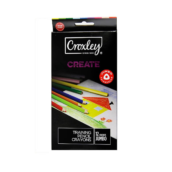 Pencils Coloured Full 12's Jumbo Triangular - Croxley