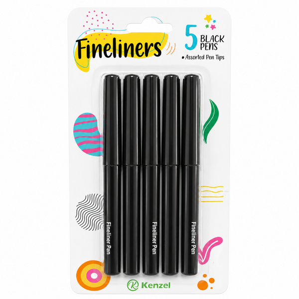 Pens Fine liner Black FL005 5 Piece