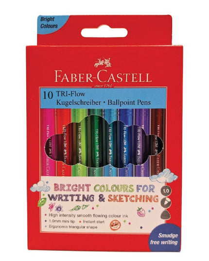 Pens Ballpoint Tri-Flow 10's - Faber-Castell 2