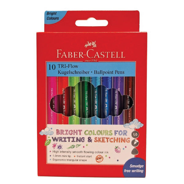 Pens Ballpoint Tri-Flow 10's - Faber-Castell 2