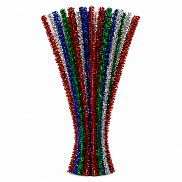 Pipe Cleaners 6mm 18's Assorted Colours Tinsel