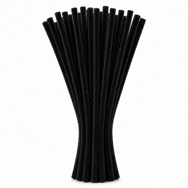 Pipe Cleaners 6mm 20's Black
