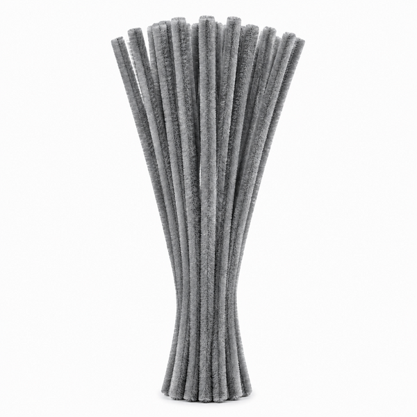 Pipe Cleaners 6mm 20’s Grey
