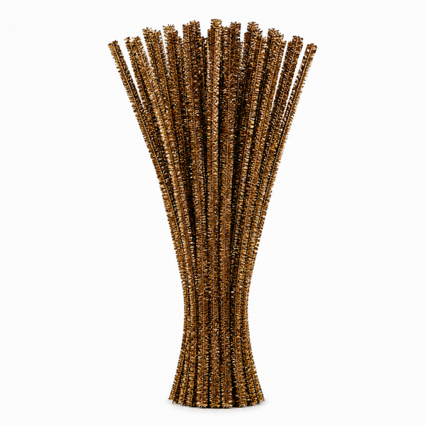Pipe Cleaners 6mm 20’s Tinsel Bronze