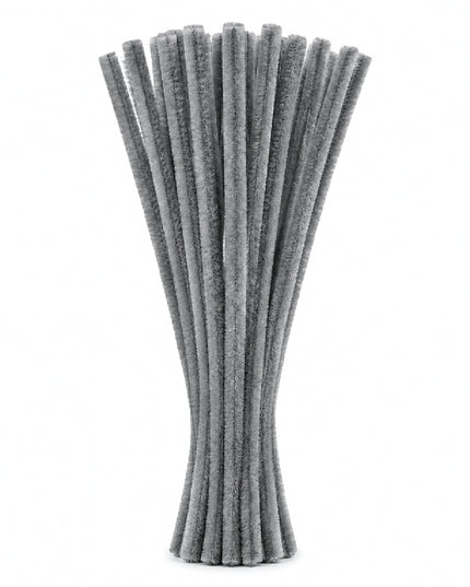 Pipe Cleaners 6mm 20’s Grey 1
