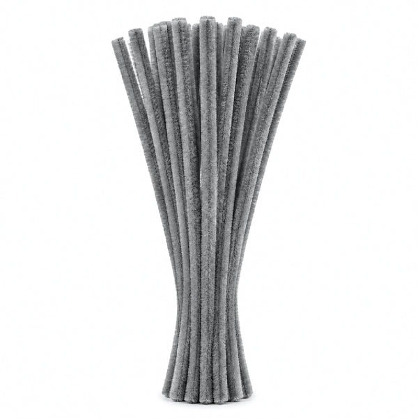 Pipe Cleaners 6mm 20’s Grey 1
