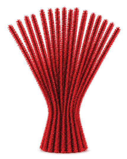 Pipe Cleaners 6mm 20's Tinsel Red 1