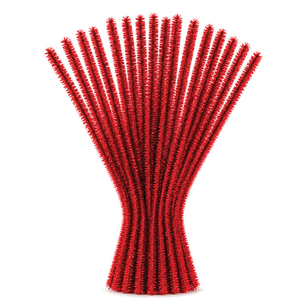 Pipe Cleaners 6mm 20's Tinsel Red 1