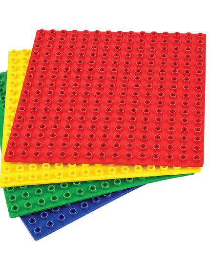 Plastic Block Base Plate for Jumbo Blocks 25.5cm Assorted Colours