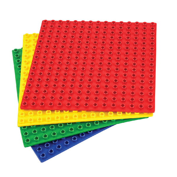 Plastic Block Base Plate for Jumbo Blocks 25.5cm Assorted Colours