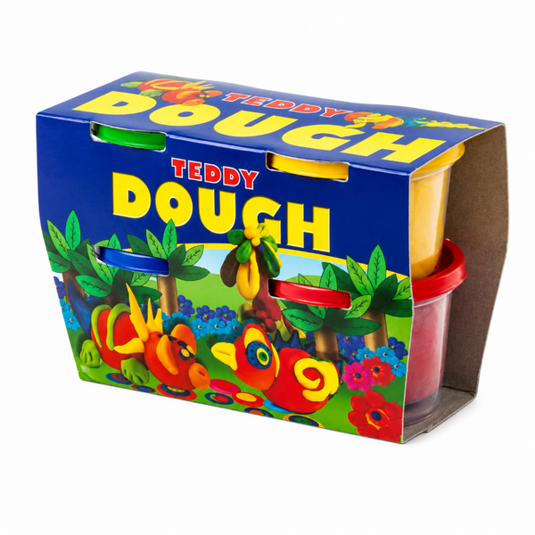 Play Dough Clay Kit Teddy 4 x 100g