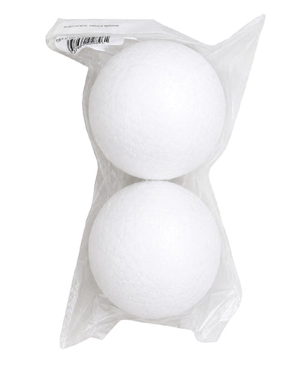 Polystyrene Round Ball 80mm 2 per pack