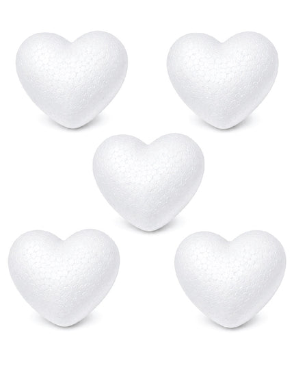 Polystyrene Hearts Medium 5's 1