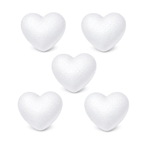 Polystyrene Hearts Medium 5's 1