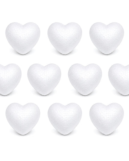 Polystyrene Hearts Small 10's 1