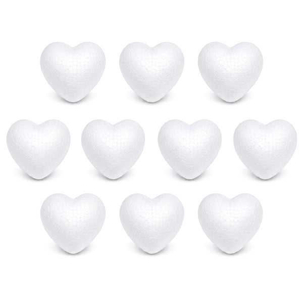 Polystyrene Hearts Small 10's 1