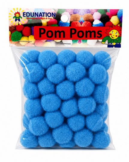 Pom Poms 20mm 50's Blue