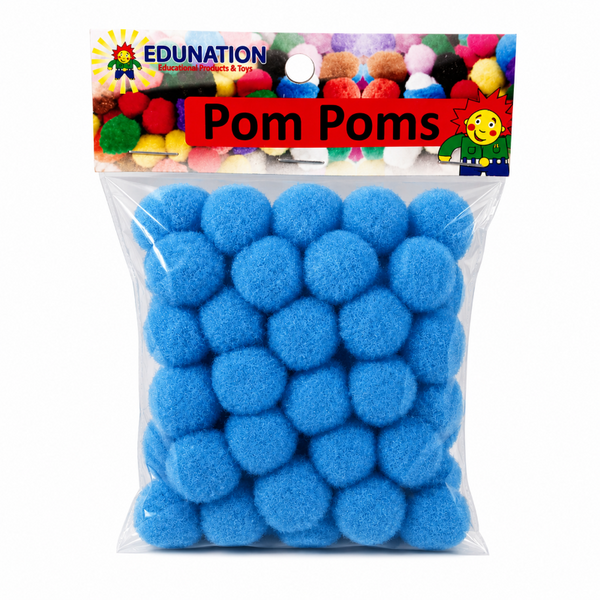 Pom Poms 20mm 50's Blue