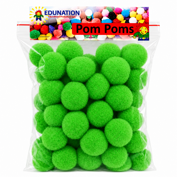 Pom Poms 30mm 50's Bright Green