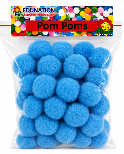 Pom Poms 30mm 50's Light Blue
