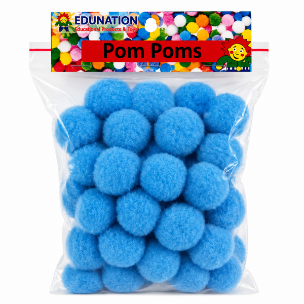 Pom Poms 30mm 50's Light Blue