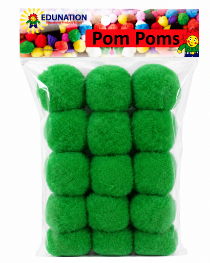 Pom Poms 40mm 25's Green