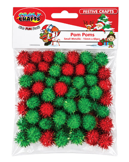 Pom Pom Festive Chenille 15mm x 60pc 2