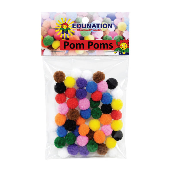 Pom Poms 10mm 50's Assorted Colours 2