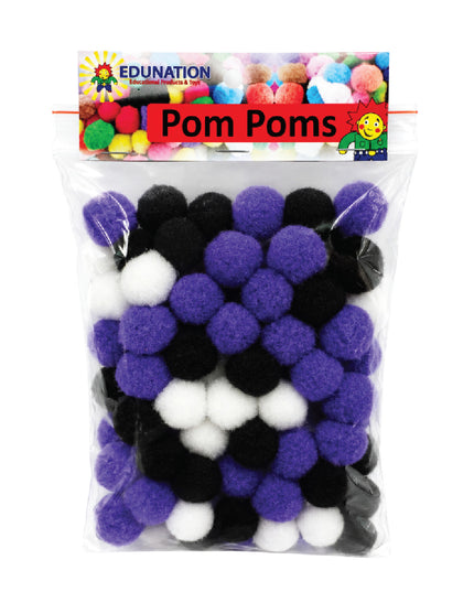 Pom Poms 20mm 100's Assorted Colours 2