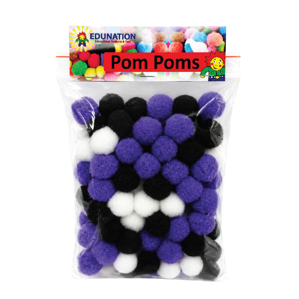 Pom Poms 20mm 100's Assorted Colours 2