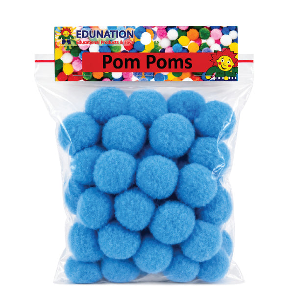 Pom Poms 30mm 50's Blue 3