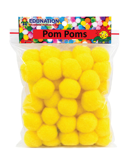 Pom Poms 30mm 50's Yellow 2