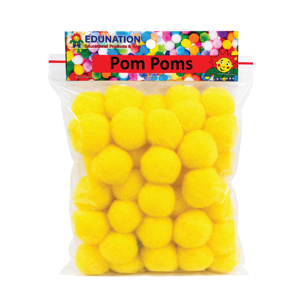 Pom Poms 30mm 50's Yellow 2