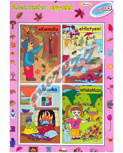 Poster - Amaxesha Onyaka (Seasons) - Xhosa