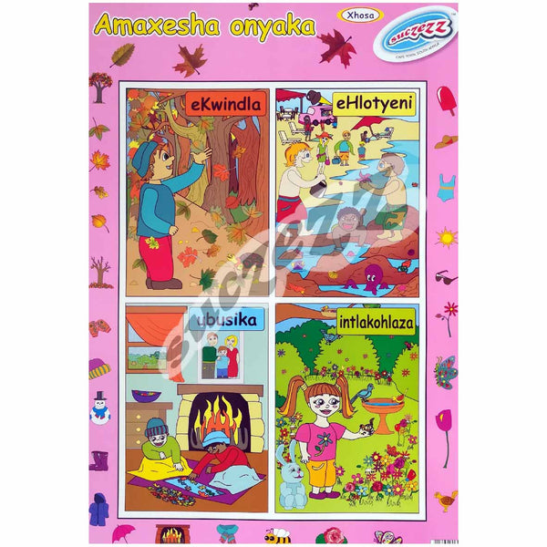 Poster - Amaxesha Onyaka (Seasons) - Xhosa
