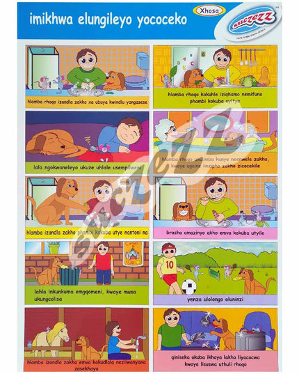 Poster - Imikhwa Elungieyo Yococeko (Good Hygiene Habits) - Xhosa