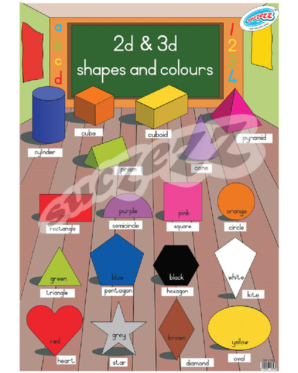 Poster - Shapes & Colours 2D And 3D 1