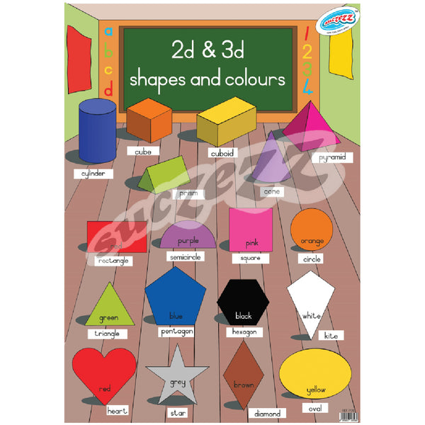 Poster - Shapes & Colours 2D And 3D 1