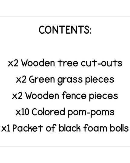 Garden Deco Fence / Tree / Grass / Gravel