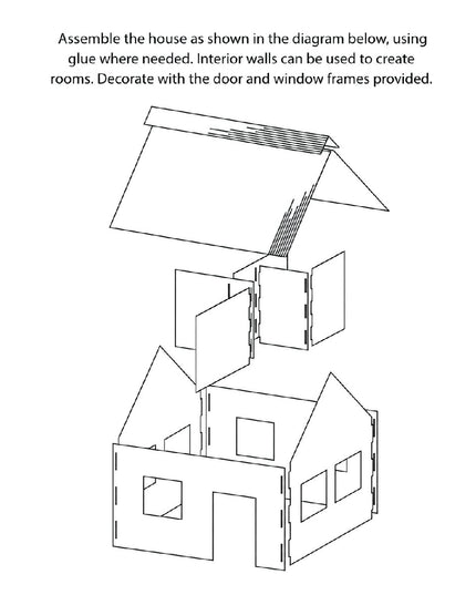 Wendy House Large with Rooms 29x21x29cm